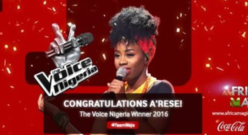 A'rese wins The Voice Nigeria 