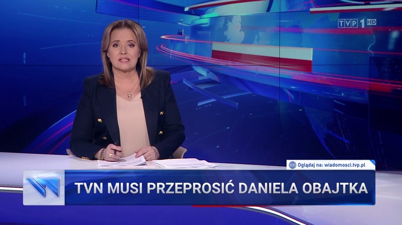 Danuta Holecka w wydaniu "Wiadomości" z 11 stycznia