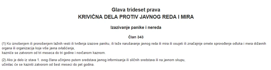 Izazivanje panike i nereda