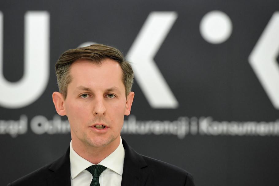 Prezes UOKiK Tomasz Chróstny podczas konferencji prasowej, Warszawa, 28.02.2020 