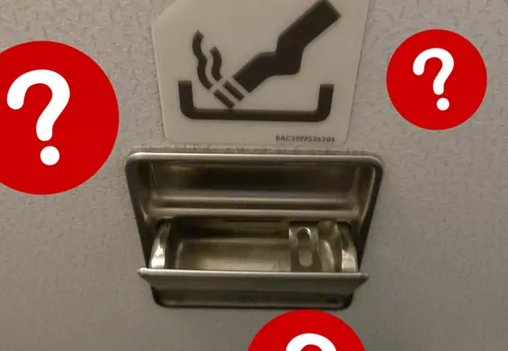 Czemu w samolotowych toaletach montuje się popielniczki, mimo że jest tam zakaz palenia?