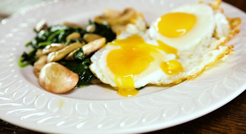 eggs and greens