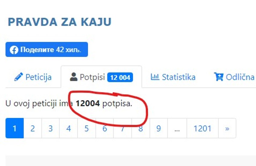 PETICIJA "Pravda za Kaju"