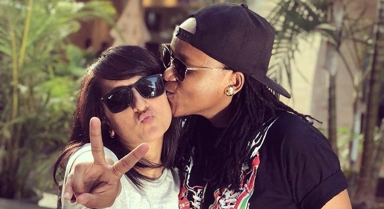 Fena Gitu with a friend. Fena Gitu speaks on reports of being a lesbian