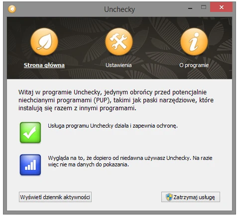 Program Unchecky nie wymaga żadnej konfiguracji