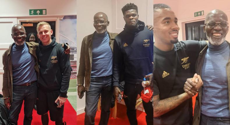 Gabby Otchere-Darko meets Arsenal stars after watching Gunners beat Tottenham