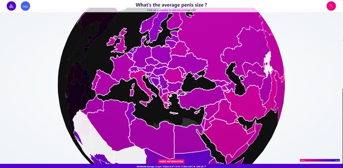 Mapa prosečne veličine muškog polnog organa