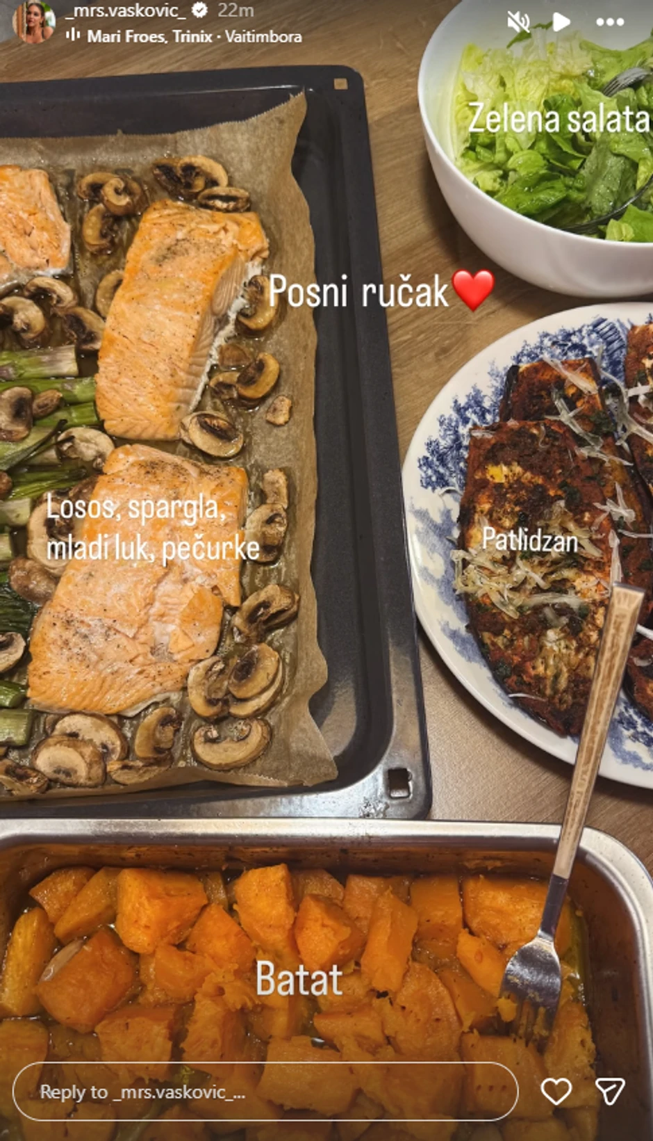 Posni ručak Bojanove žene