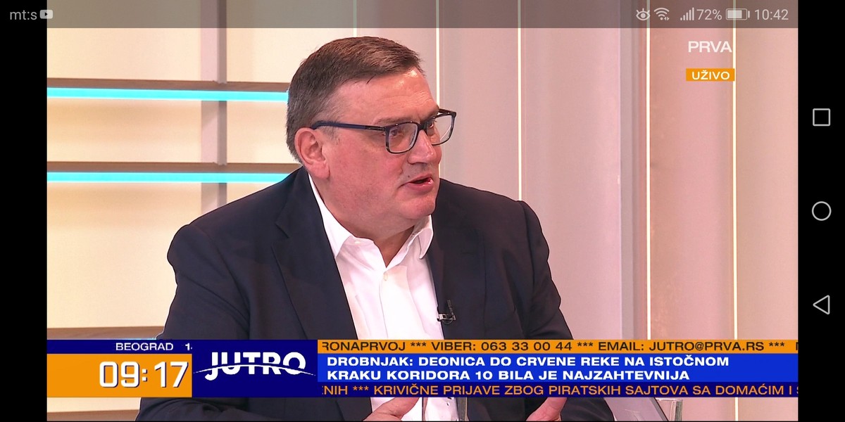 Drobnjak o predlogu da se toleriše brzina od 150 na sat: Zakon mora da se poštuje, srpskim autoputevima godišnje prođe 60 miliona vozila