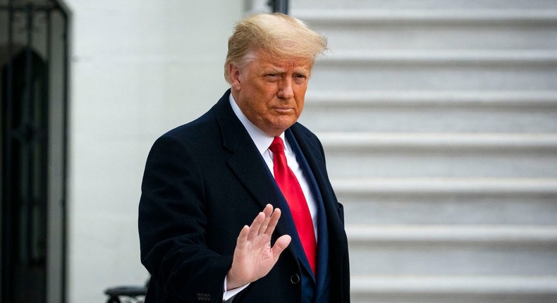 Then-President Donald Trump at the White House on December 12.
