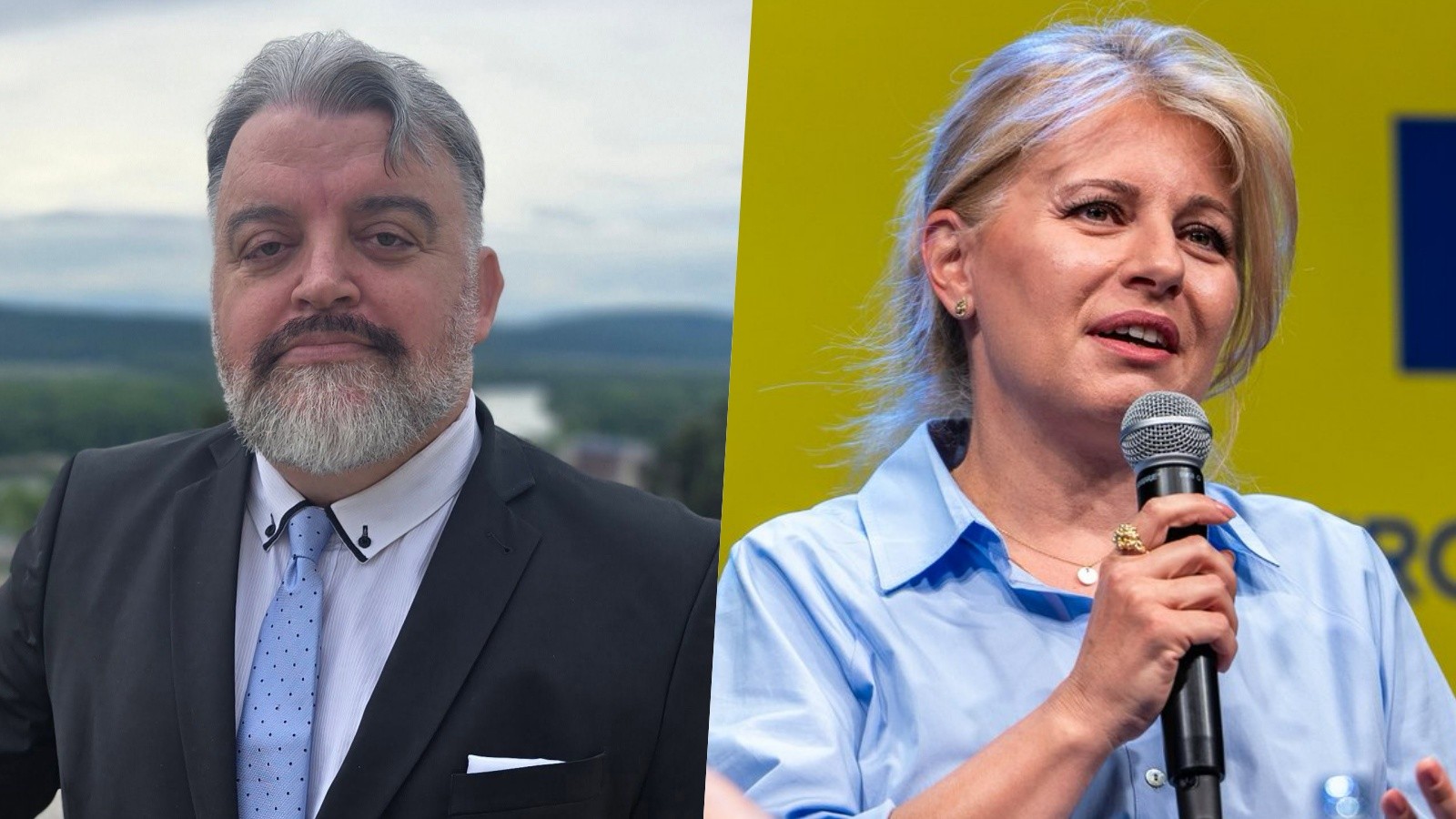 Politický komentátor Eduard Chmelár a exprezidentka Zuzana Čaputová.