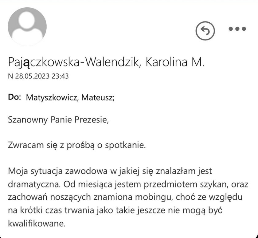 Pismo Karoliny Pajączkowskiej.