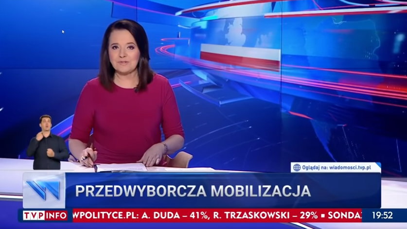 Kadr z programu "Wiadomości" TVP