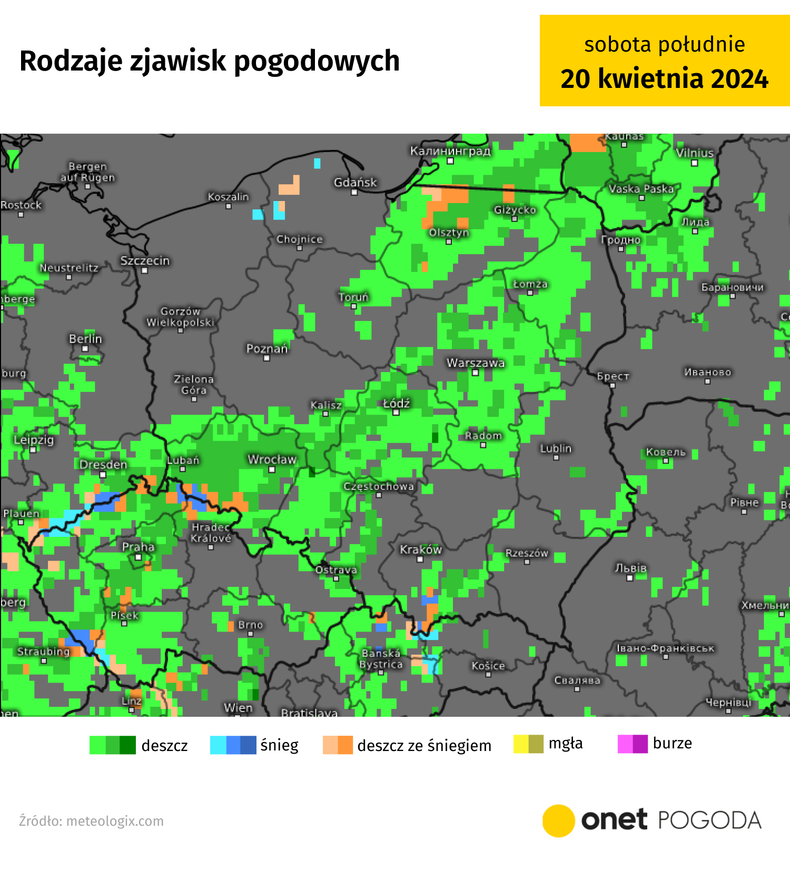 Dziś nigdzie nie zabraknie opadów