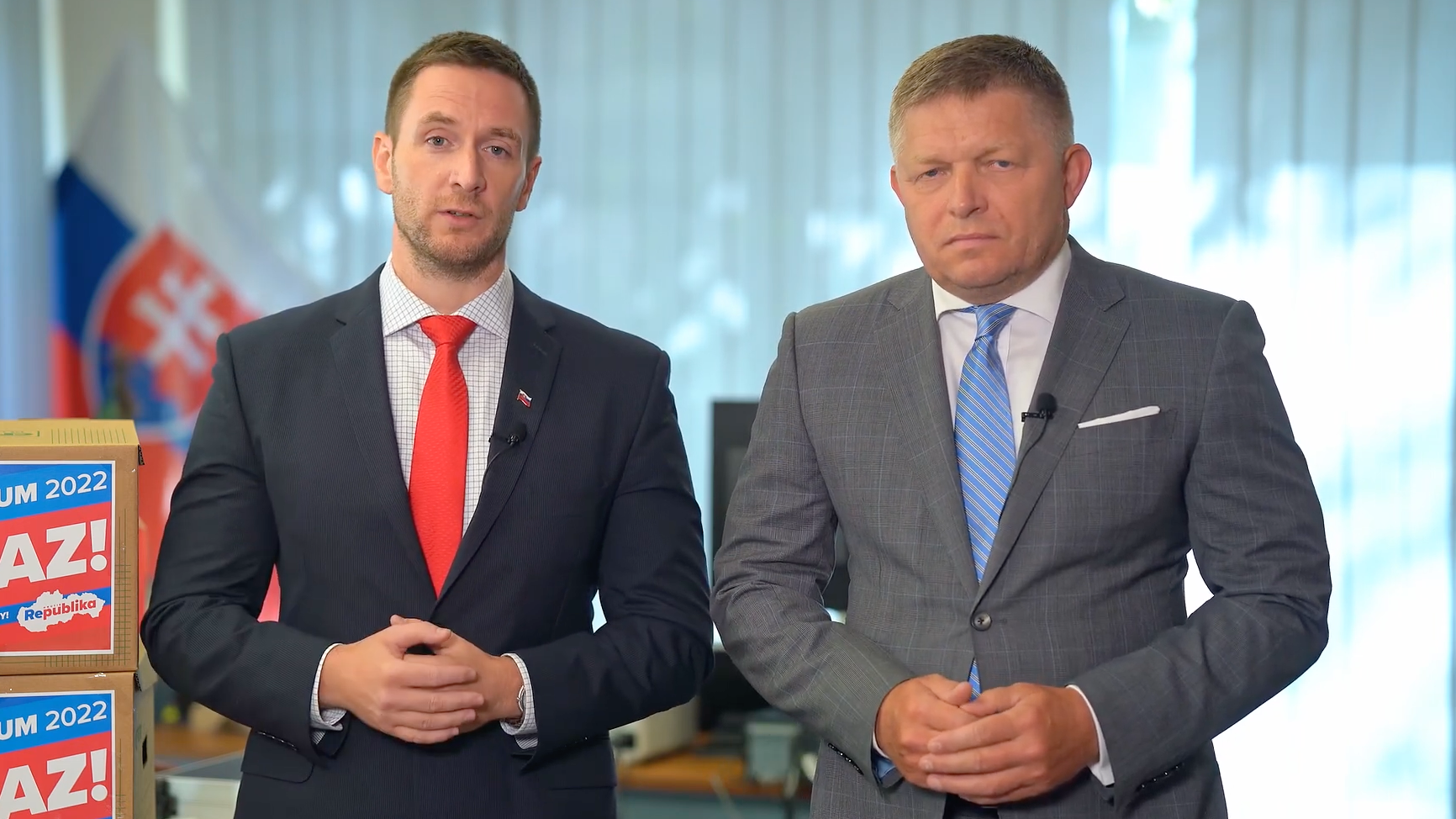 Robert Fico a Milan Uhrík vo videu z 18. augusta 2022