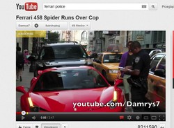 Spryciarz w Ferrari przejechał policjanta