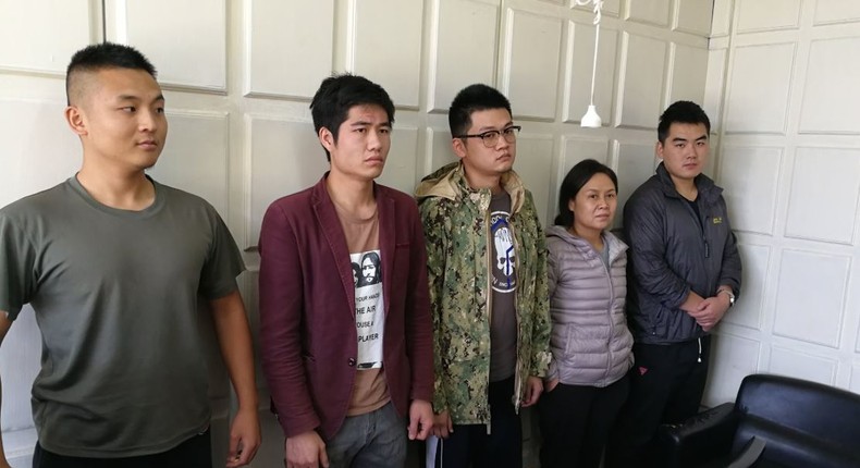 File photo: 5 Chinese Nationals arrested with Dangerous items threatening national security