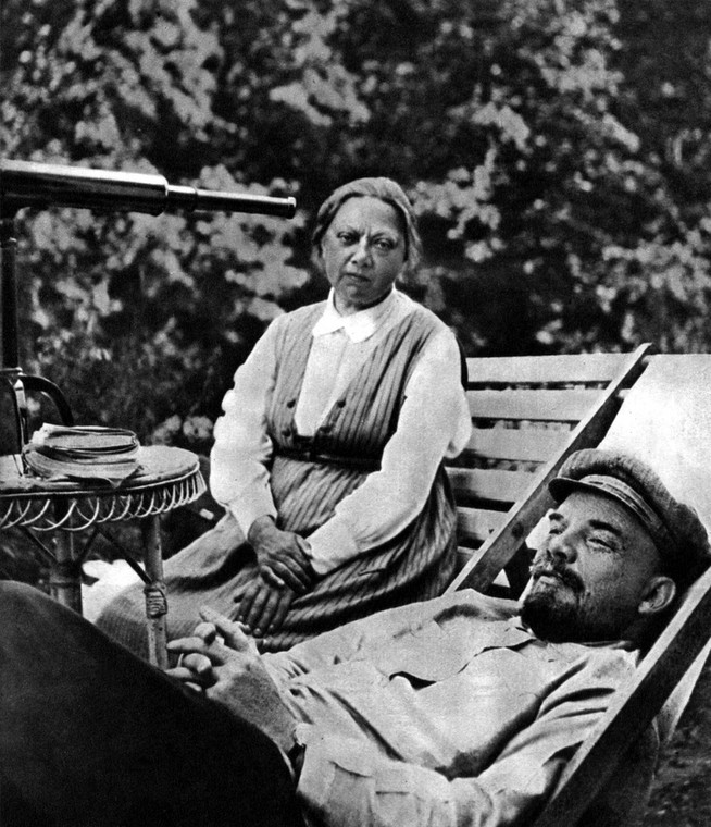 Włodzimierz Lenin i Nadieżda Krupska, Gorki, ZSRR, 1922 r. 