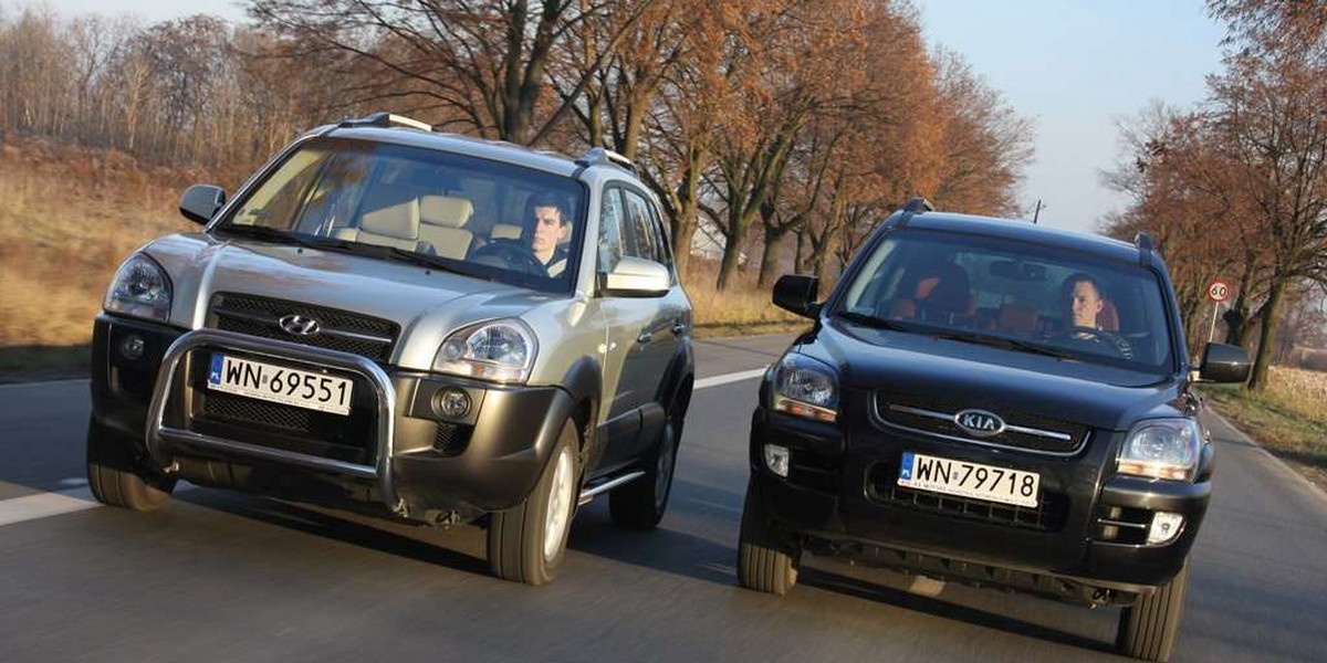 Hyundai Tucson, Kia Sportage II, auto, samochód,