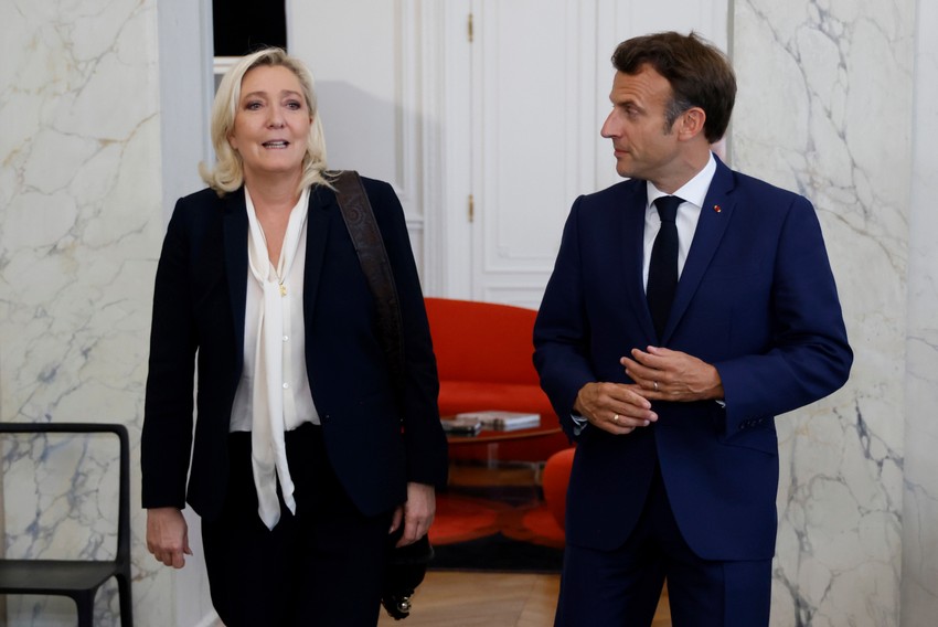 Marin Le Pen i Emanuel Makron