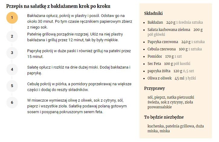 Przepis na sałatkę z bakłażanem - FajneGotowanie.pl