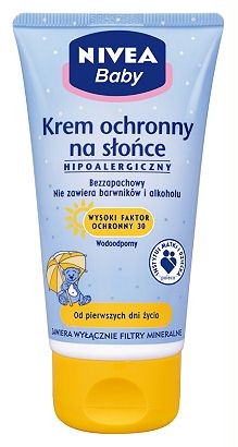 Krem ochronny dla dzieci, bezzapachowy, wodoodporny, filtr 30, Nivea, 30 zł