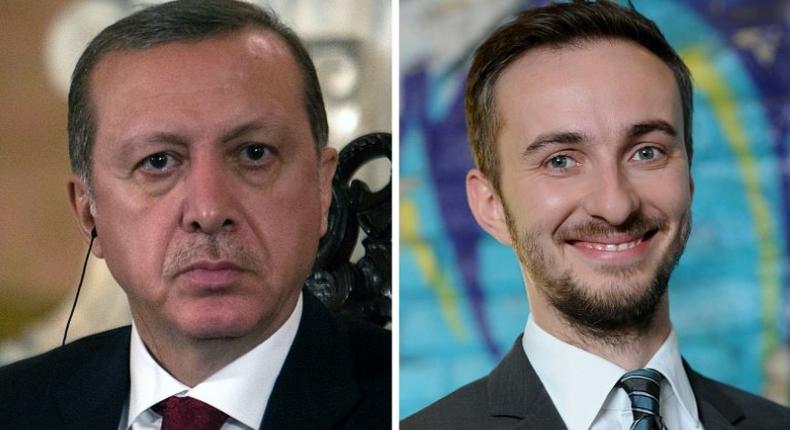 Turkish President Recep Tayyip Erdogan (left) launched a criminal complaint against German TV comic Jan Boehmermann, who had insulted him in a so-called defamatory poem