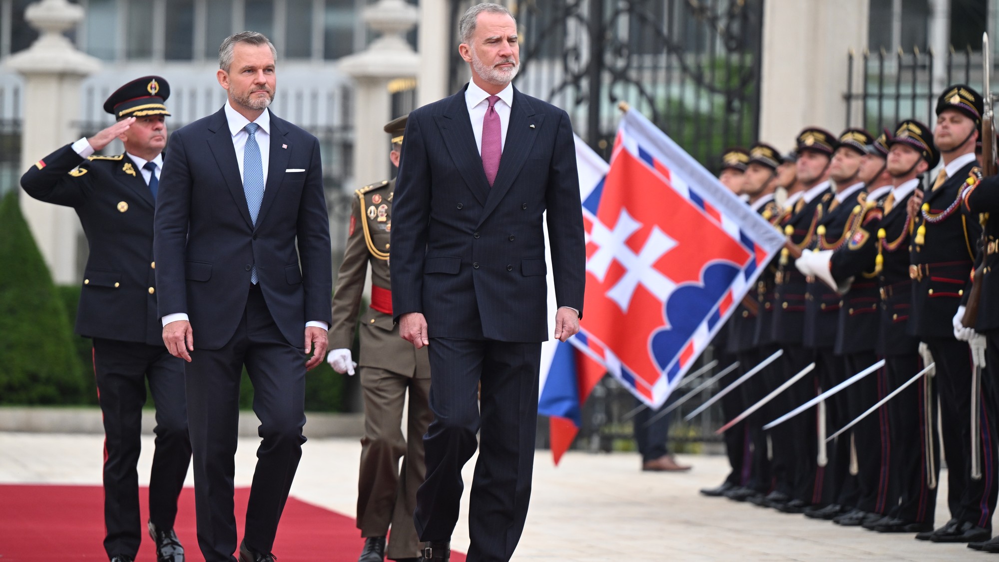 Prezident SR Peter Pellegrini privítal v Prezidentskom paláci španielskeho kráľa Filipa VI.