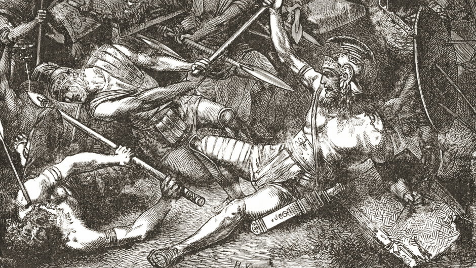 Śmierć Spartakusa w bitwie nad rzeką Silarus