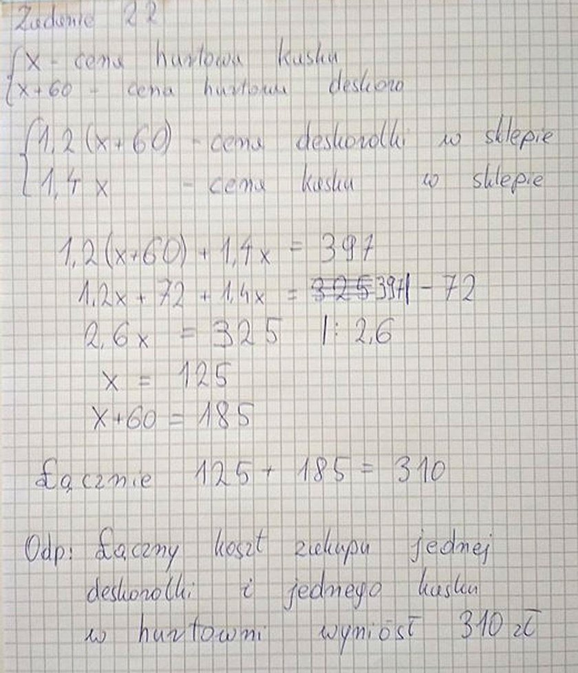 Egzamin gimnazjalny z matematyki