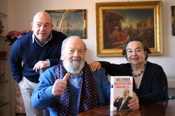 Giuseppe Pedersoli és Maria Amato Bud Spencerrel  /Fotó: AFP