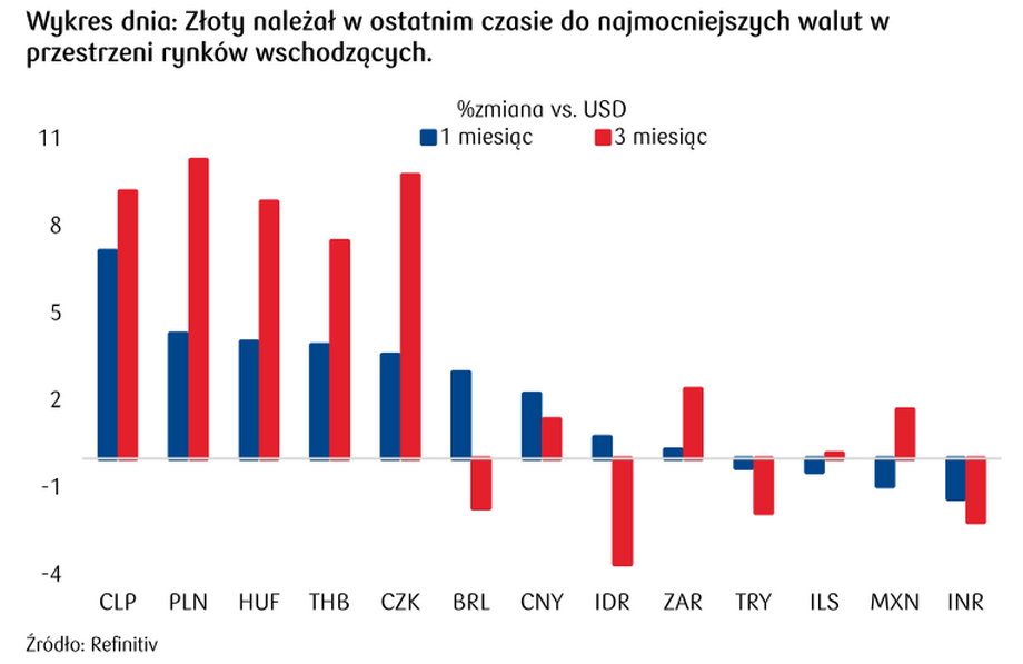 Polska waluta była w ostatnim czasie jedną z najmocniejszych w regionie.