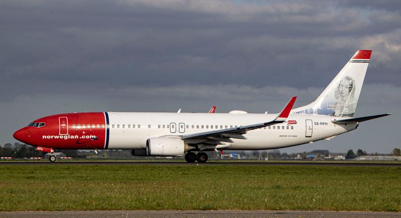 The incident occurred aboard a Norwegian Boeing 737 (Note, this picture is not the plane involved).NurPhoto / Contributor / Getty