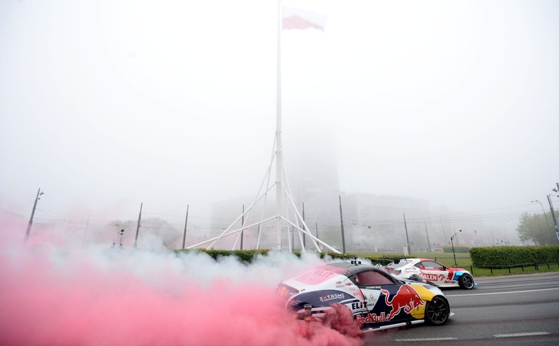 Jakub Przygoński (toyota GT86) i Aleksander Grińczuk z Ukrainy (nissan 370Z)