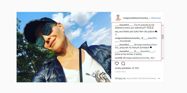 Małgorzata Kożuchowska o końcu "Rodzinki.pl" (screen/Instagram)