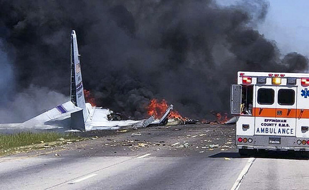 Samolot transportowy C-130 "Herkules" rozbił się koło Savannah w stanie Georgia