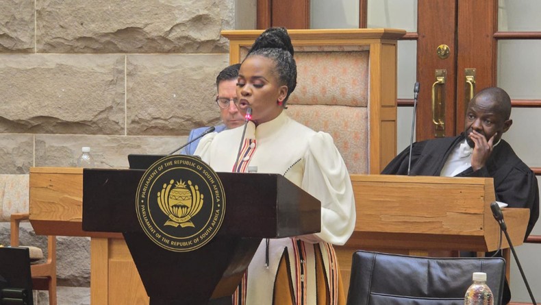 Nomakhosazana Meth, the Minister of Employment and Labour. [X, formerly Twitter/@Thobeka_Rare]