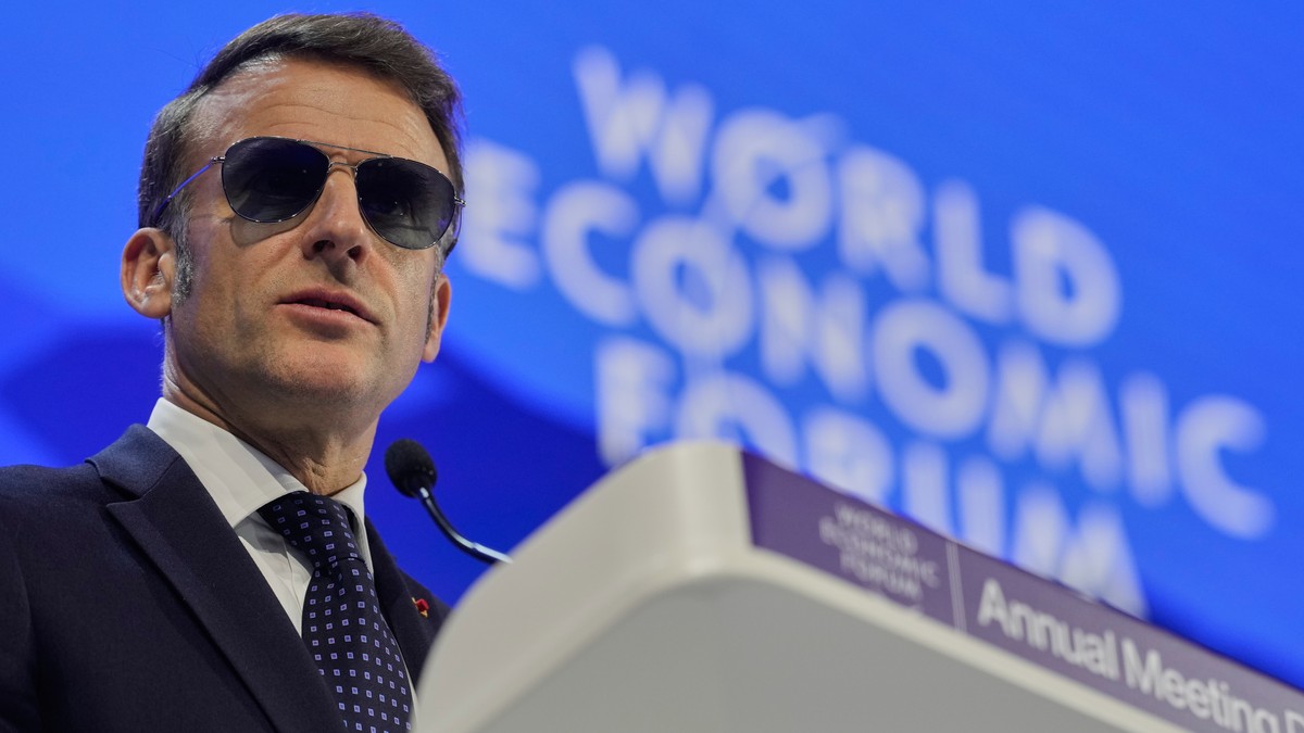 Emanuel Makron na Svetskom ekonomskom forumu u Davosu