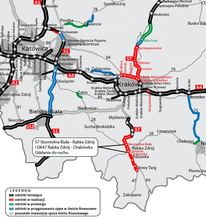 S7 Skomielna Biała - Rabka Zdrój, fot. GDDKiA
