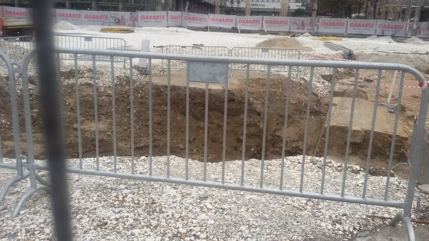 Ograđeni deo gradilišta