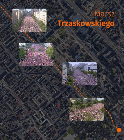 Frekwencja na marszu Rafała Trzaskowskiego