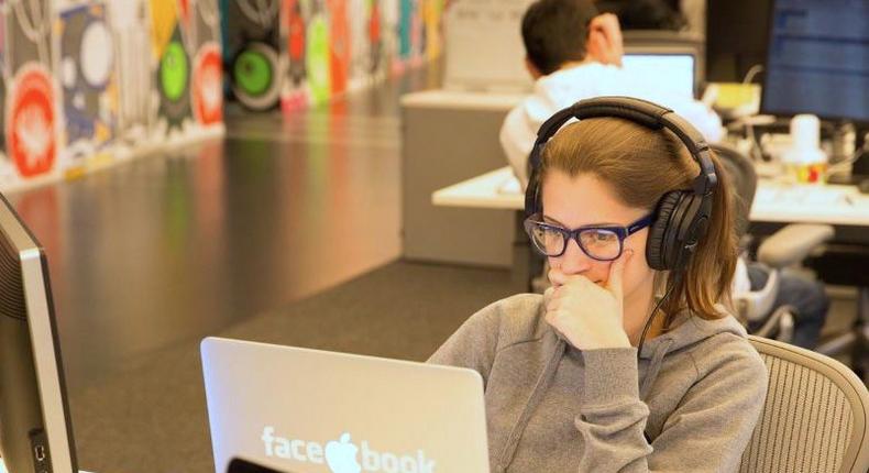 facebook employee office work