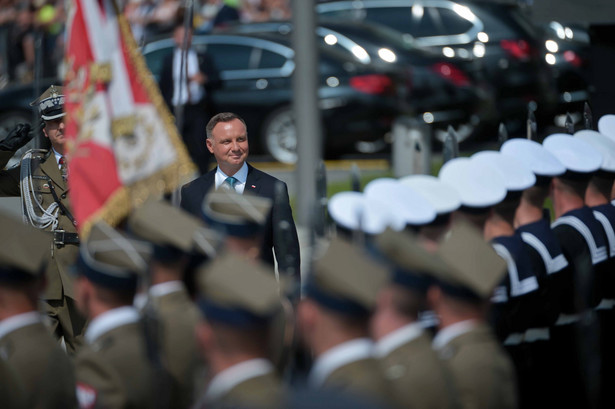 Prezydent Andrzej Duda podczas obchodów Święta Wojska Polskiego