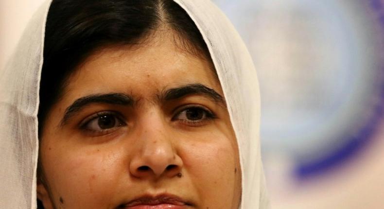 Pakistani Nobel Peace Laureate Malala Yousafzai, pictured on July 10, 2017, visited Nigeria, where she met with the government and asked for serious reforms in the country's education system