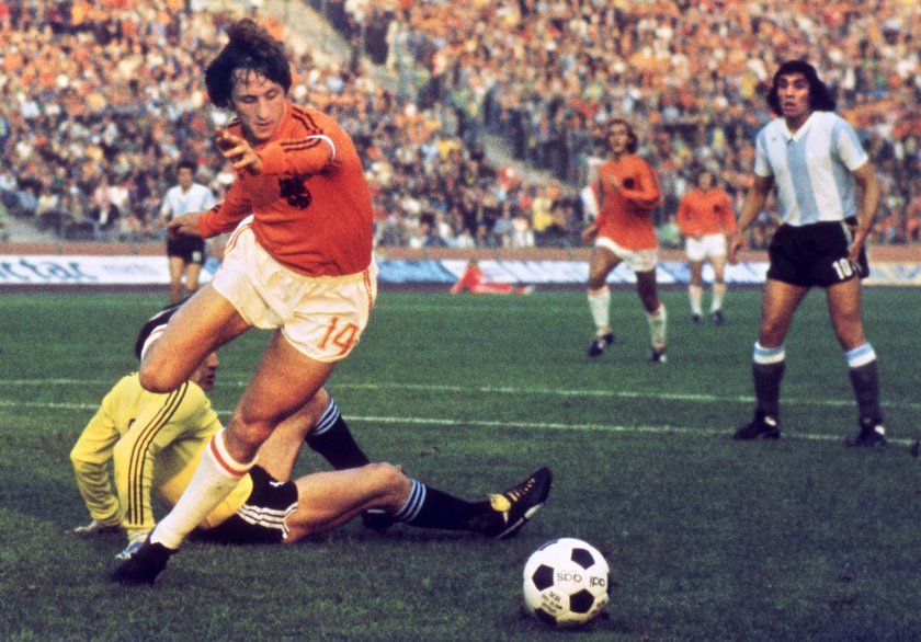 Johan Cruyff podczas MŚ w 1974 roku