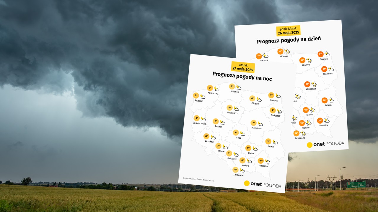 Front atmosferyczny znajdzie się nad Polską. Nad wieloma regionami przejdą burze