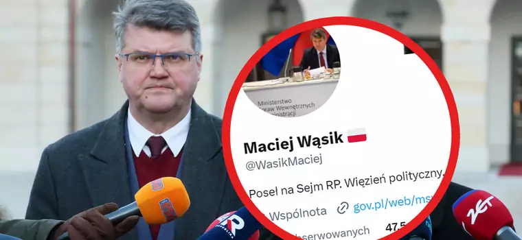 Maciej Wąsik zmienił opis na Twitterze. "Więzień polityczny"