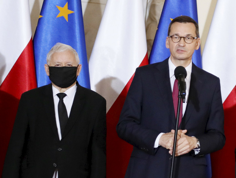 Jarosław Kaczyński i Mateusz Morawiecki, 30.09.2020 w KPRM