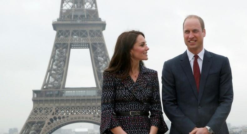 Britain's Prince William and his wife Kate were making their first official visit to Paris, where his mother Diana died in a car crash 20 years ago