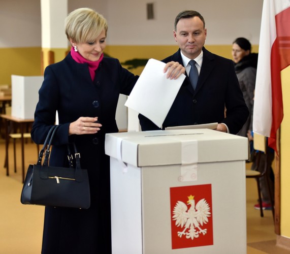 Prezydent Andrzej Duda z żoną, Agatą